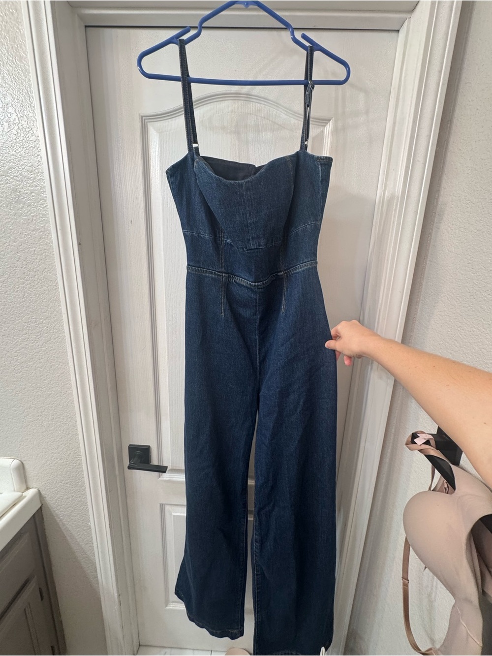 Reformation Dark Blue Denim Jumpsuit